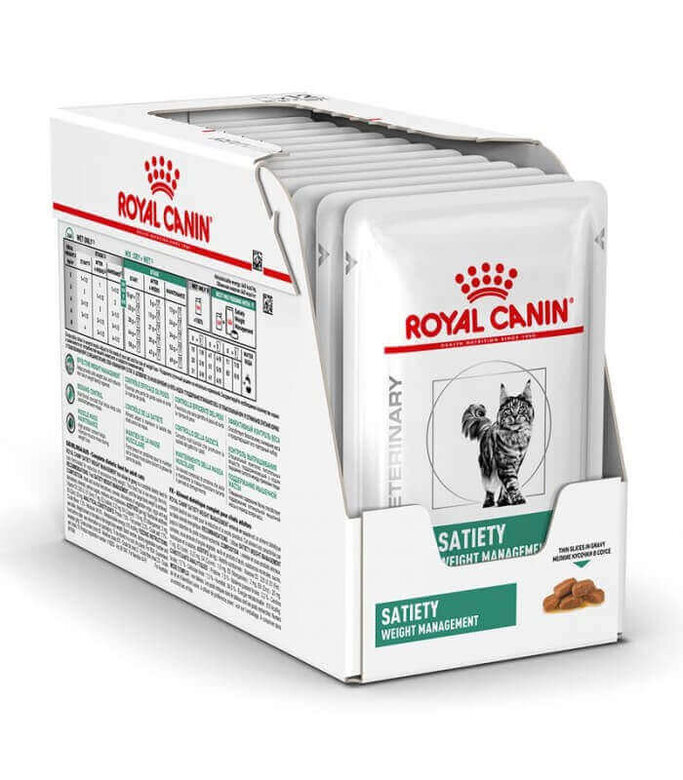 Royal Canin - Sachets Veterinary Satiety Weight Management pour Chat - 12x85g Image numéro 2 Royal Canin - Sachets Veterinary Satiety Weight Management pour Chat - 12x85g Image numéro 2