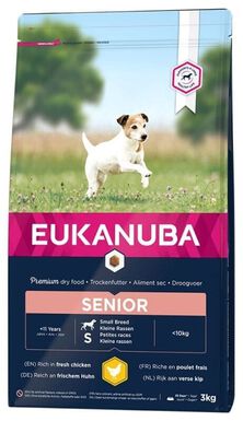 Eukanuba - Croquettes Chien Senior Pour Petite Race Poulet - 3 Kg