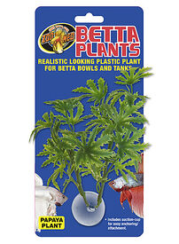 Zoomed - Plante artificielle avec ventouse pour aquarium - Papaya