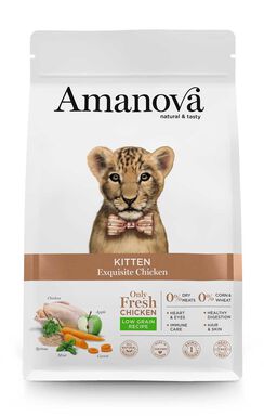 Amanova - Croquettes au Poulet pour Chatons - 1,5Kg
