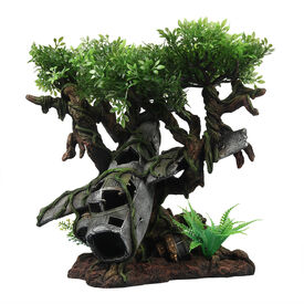 Terradel - Décoration Epave d'Avion Arbre pour Aquarium