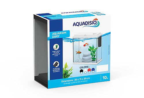 Aquadisio - Aquarium Dory &Eacute;quip&eacute; Blanc - 10L Image num&eacute;ro 1