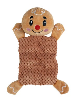 Wouapy - Jouet Pain d'Epice + Sifflet Peluche Plate pour Chiens