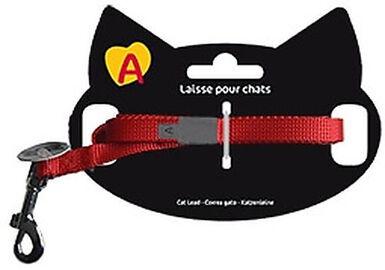 Animalis - Laisse Basic de 1,2m pour Chat - Rouge