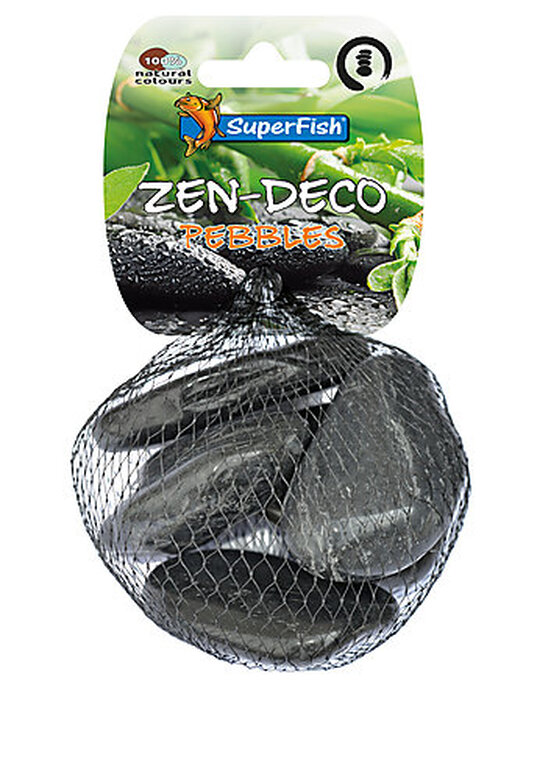 Superfish - Galets Zen Pebble Medium Noir pour Aquarium - 450g image number null