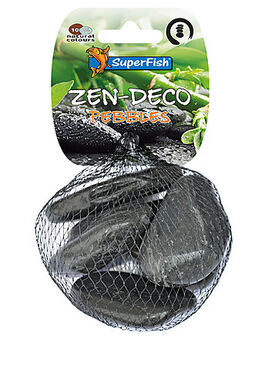 Superfish - Galets Zen Pebble Medium Noir pour Aquarium - 450g