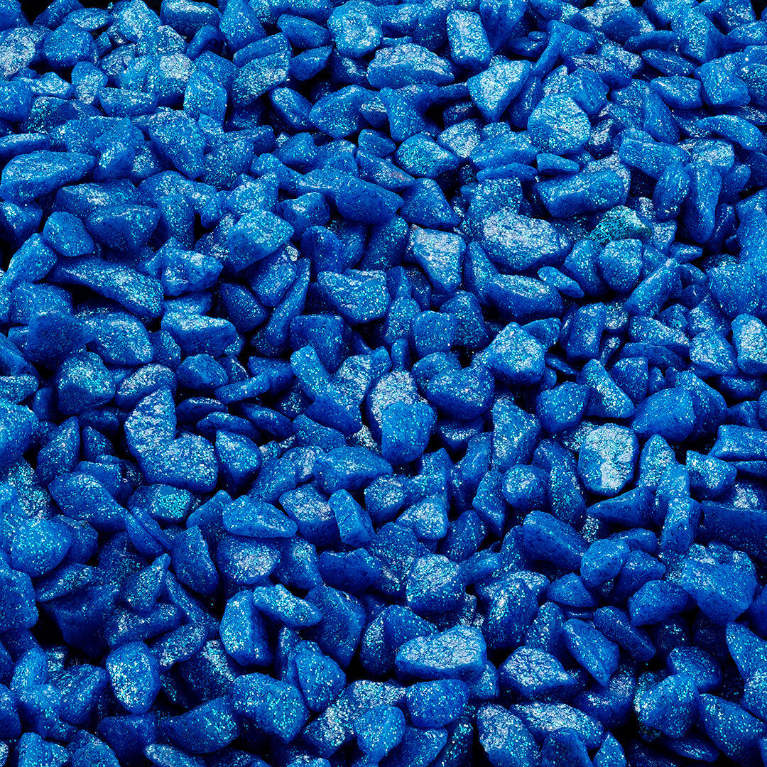 Aquadella - Graviers Glamour Stone Bleu pour Aquarium - 2Kg Image num&eacute;ro 1