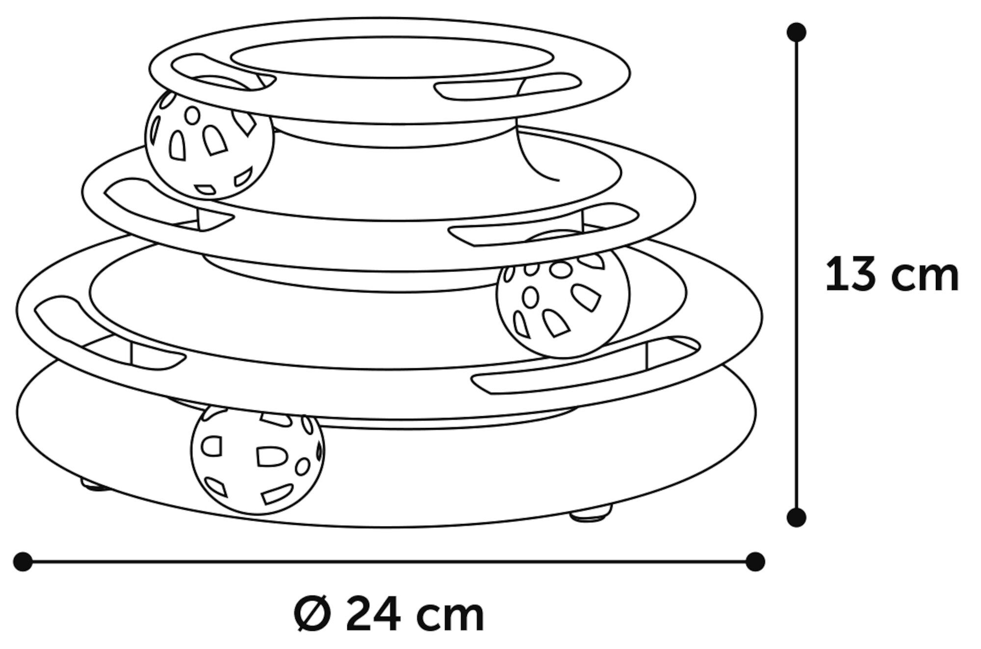 Flamingo - Jouet Bagera Circuit avec Balle & Tour pour Chats - 24x13cm Image num&eacute;ro 4