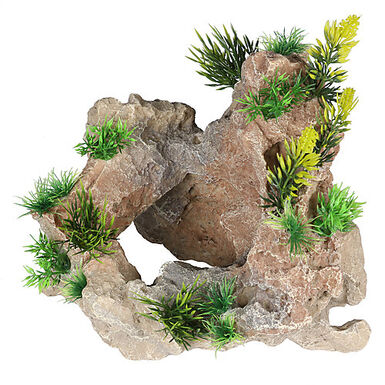 Aquadella - Décoration Green Limestone pour Aquarium - 24x20x21,5cm