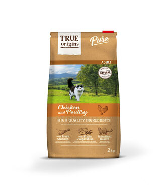 True Origins Pure - Croquettes au Poulet pour Chat Adulte - 2kg