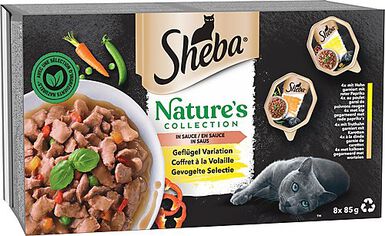 Sheba - Repas Nature's à la Volaille en Sauce pour Chat Adulte - 8x85g