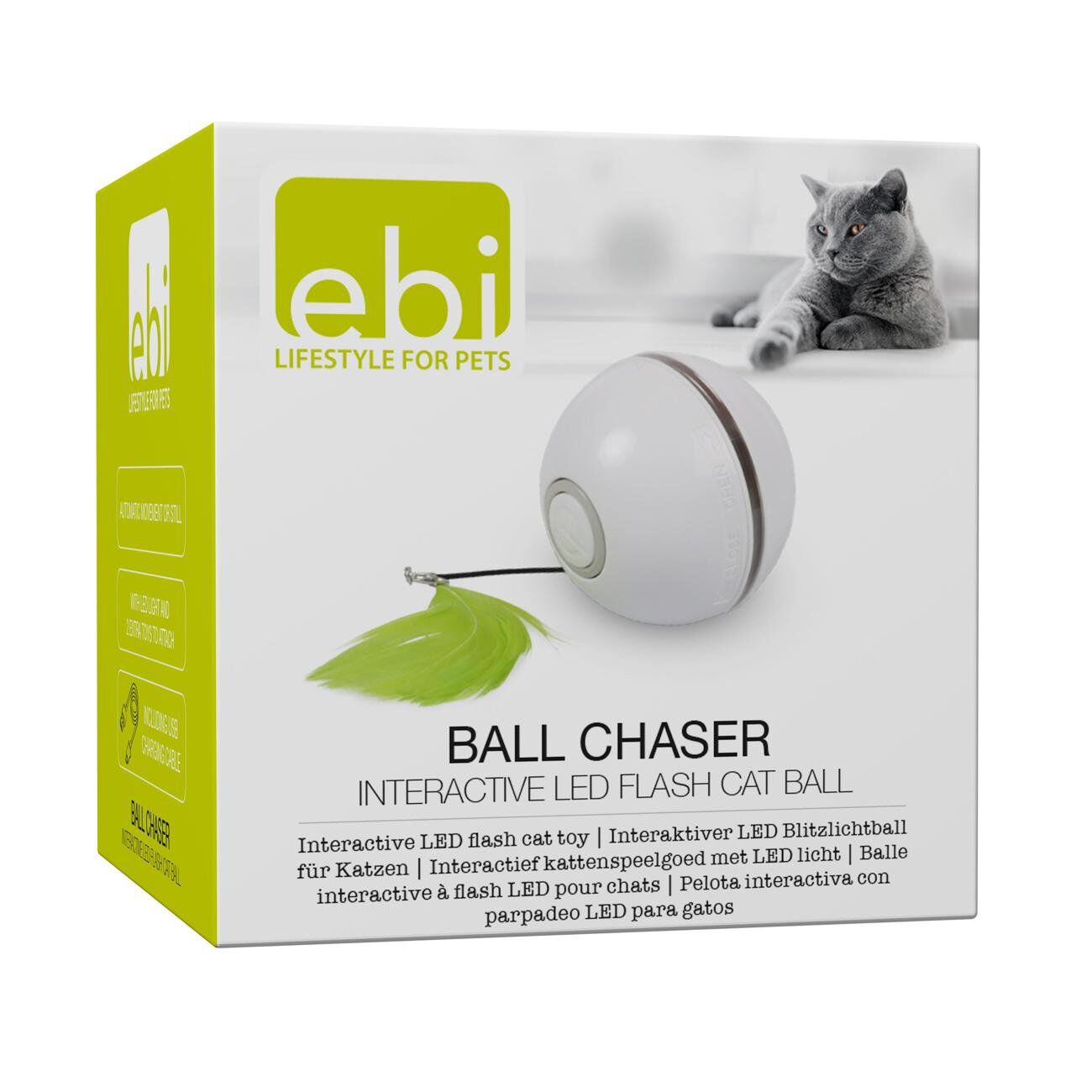 Ebi - Balle Chaser Blanc/Vert - 64 x 64 x 64 cm Image num&eacute;ro 2