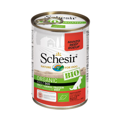 Schesir - Boîte Humide BIO au Bœuf pour Chien - 400g