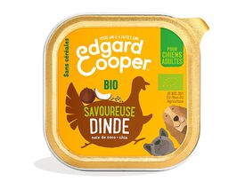 Edgard & Cooper - Barquette BIO à la Dinde avec Noix de Coco et Chia pour Chien - 100g