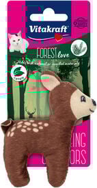 Vitakraft - Jouet Faon Clochette + Catnip Forest Love - 10cm