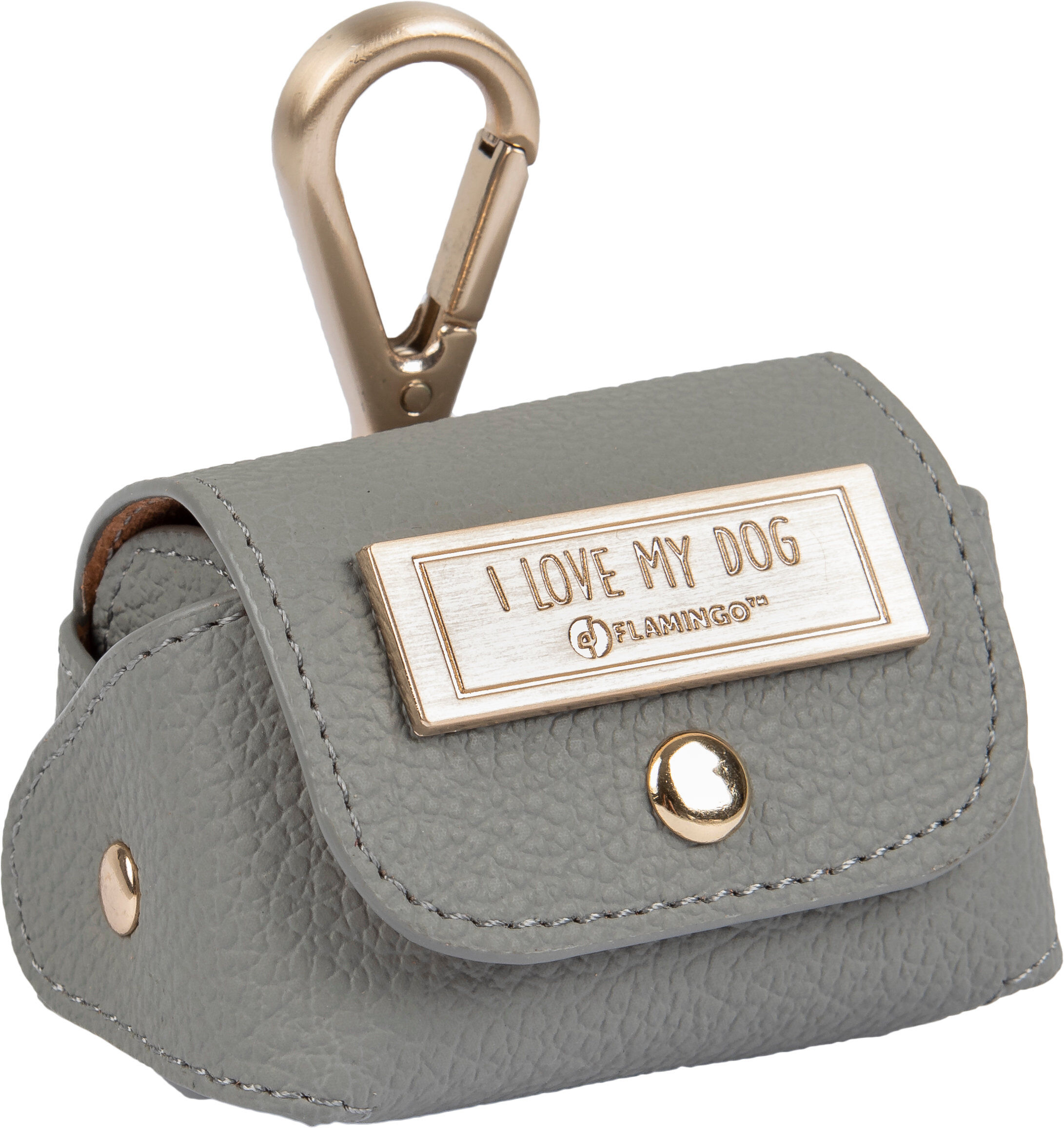 Flamingo - Distributeur Sacs &agrave; D&eacute;jections Quint Gris pour Chiens - 8,5x6x5,5cm Image num&eacute;ro 1