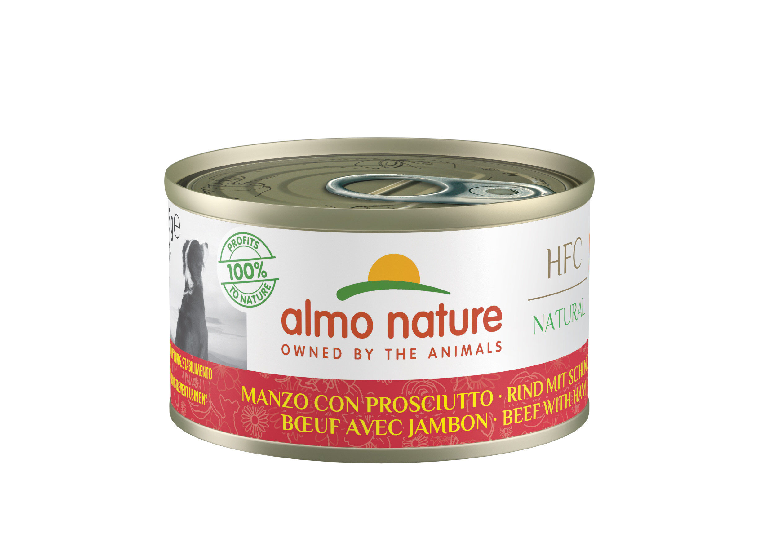 Almo Nature - P&acirc;t&eacute;e en Bo&icirc;te HFC Boeuf Jambon pour Chiens - 95g Image num&eacute;ro 1