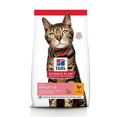 Hill's Science Plan - Adult Light Croquettes Pour Chat Au Poulet -  3kg