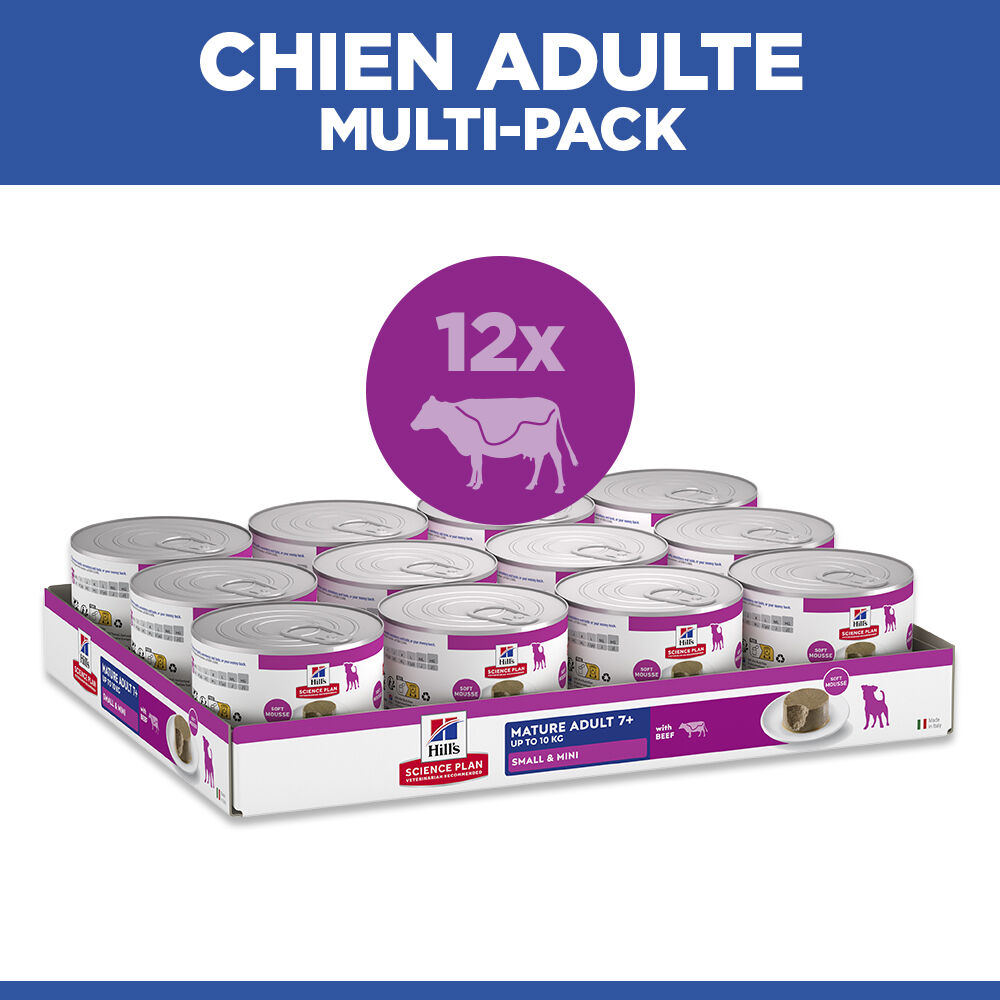 Hill's Science Plan - Mature Small&Mini Mousse Pour Chien Ag&eacute; De Petite Race B&oelig;uf  - 200g Image num&eacute;ro 12