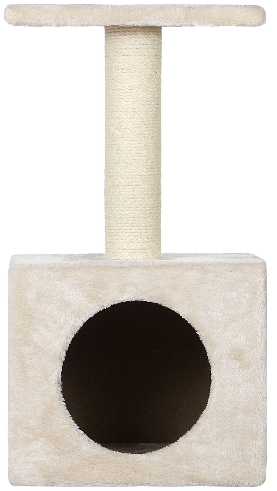 Animalis - Arbre a Chat Niche+Plateau 30x30x56.5cm - Ecru Image num&eacute;ro 1