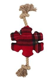 Wouapy - Jouet Flocon + Sifflet et Corde Peluche pour Chiens - 34cm