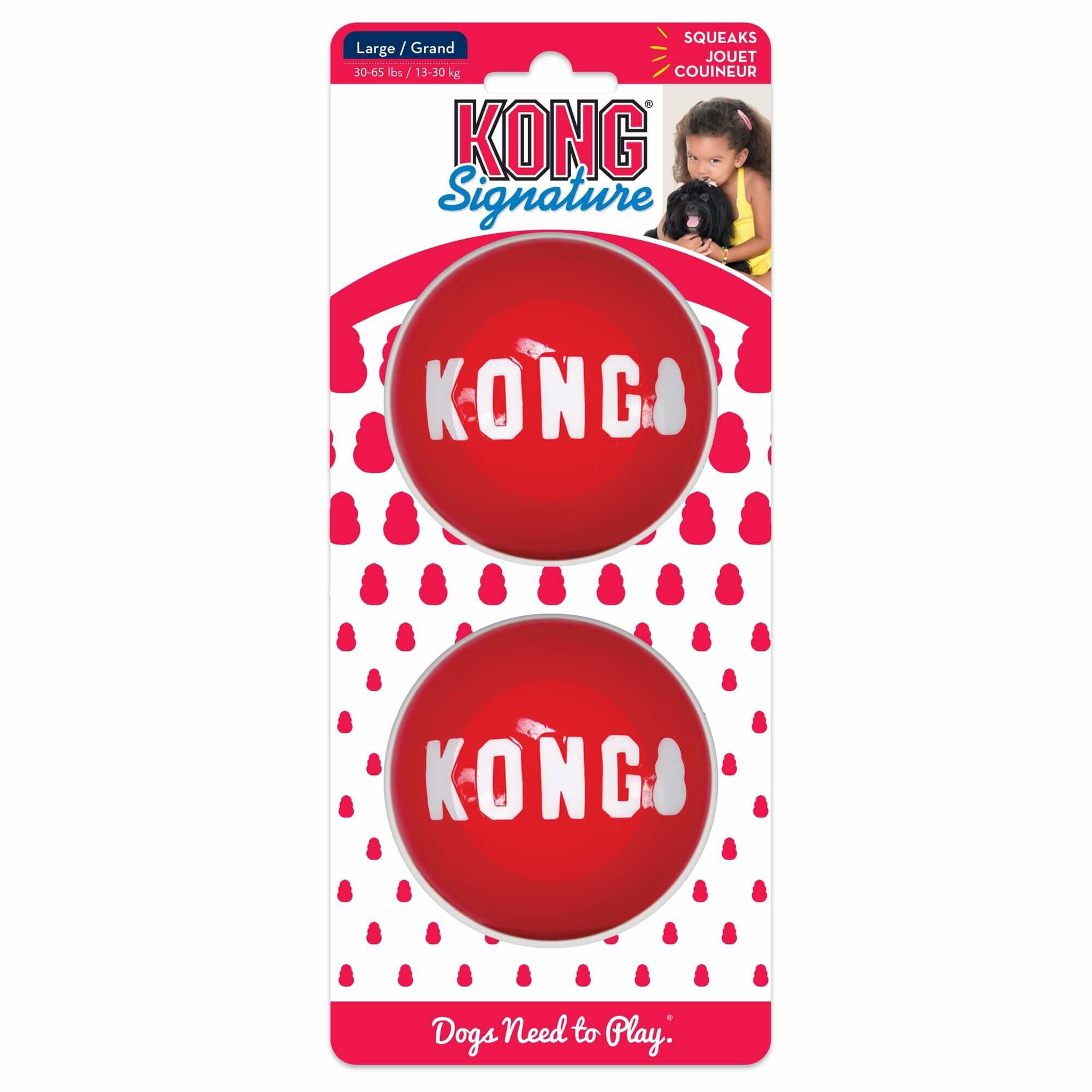 Kong - Jouets 2 Balles Signature Ball pour Chien - L Image num&eacute;ro 1