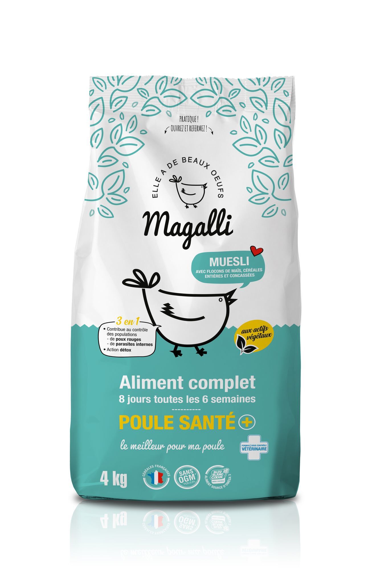 Magalli - Aliment Complet Poule Sant&eacute; pour Basse-cour - 4Kg Image num&eacute;ro 1