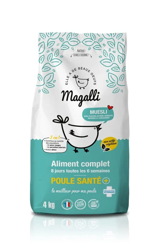 Magalli - Aliment Complet Poule Santé pour Basse-cour - 4Kg Image numéro 1 Magalli - Aliment Complet Poule Santé pour Basse-cour - 4Kg Image numéro 1
