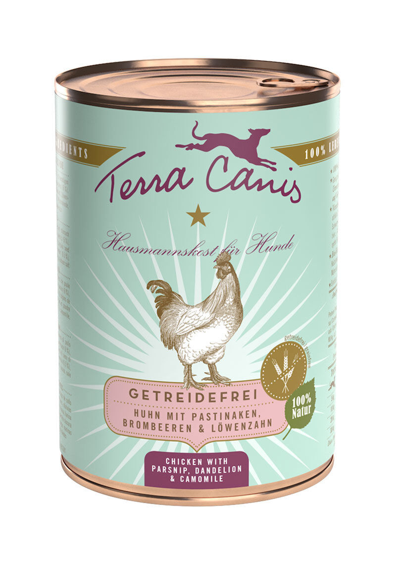Terra Canis - Aliment Naturel sans C&eacute;r&eacute;ales au Poulet Pissenlits pour Chiens - 400g Image num&eacute;ro 1