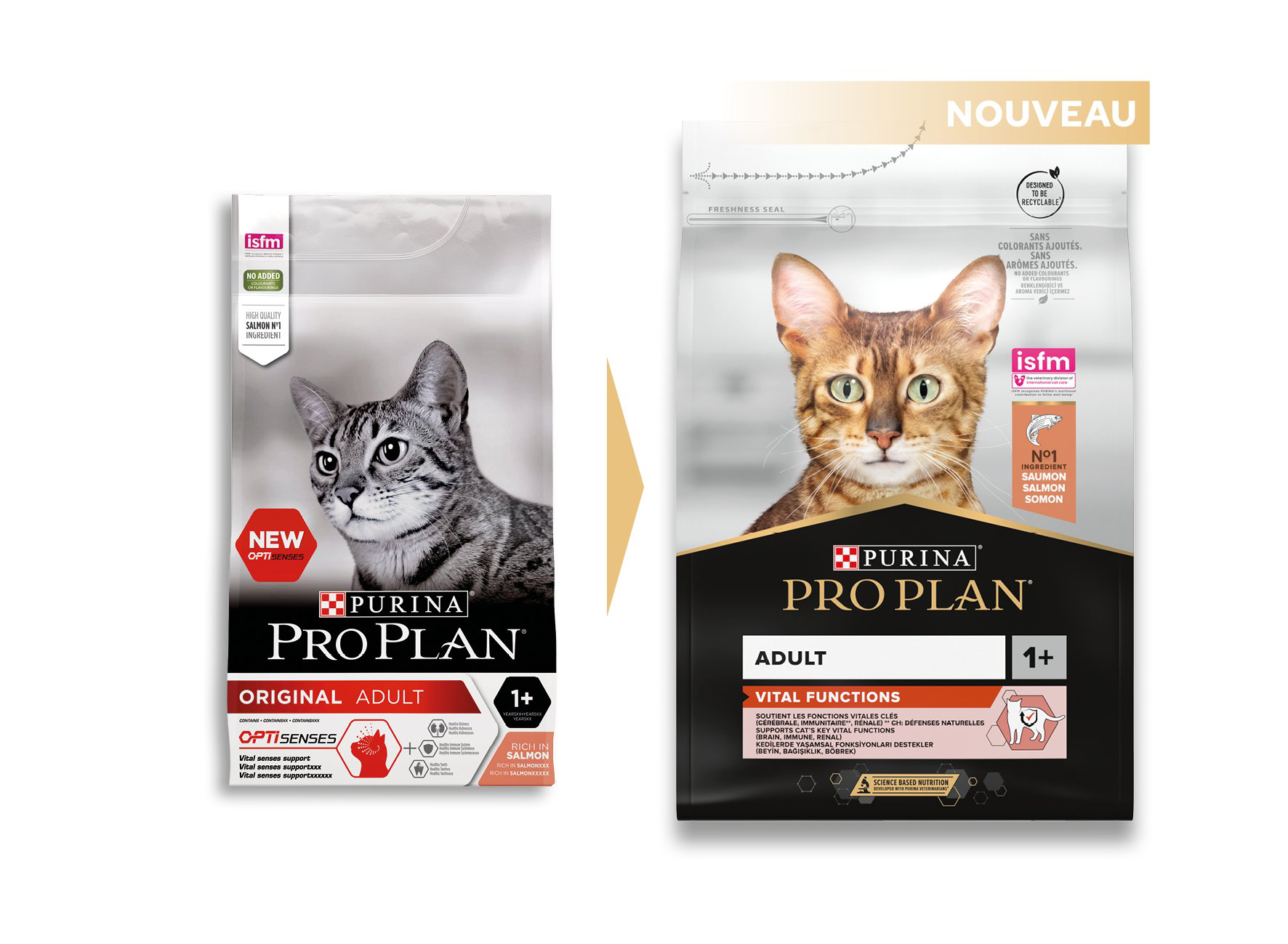 Pro Plan - Croquettes Adult au Saumon pour Chat Adulte - 1,5Kg Image num&eacute;ro 3