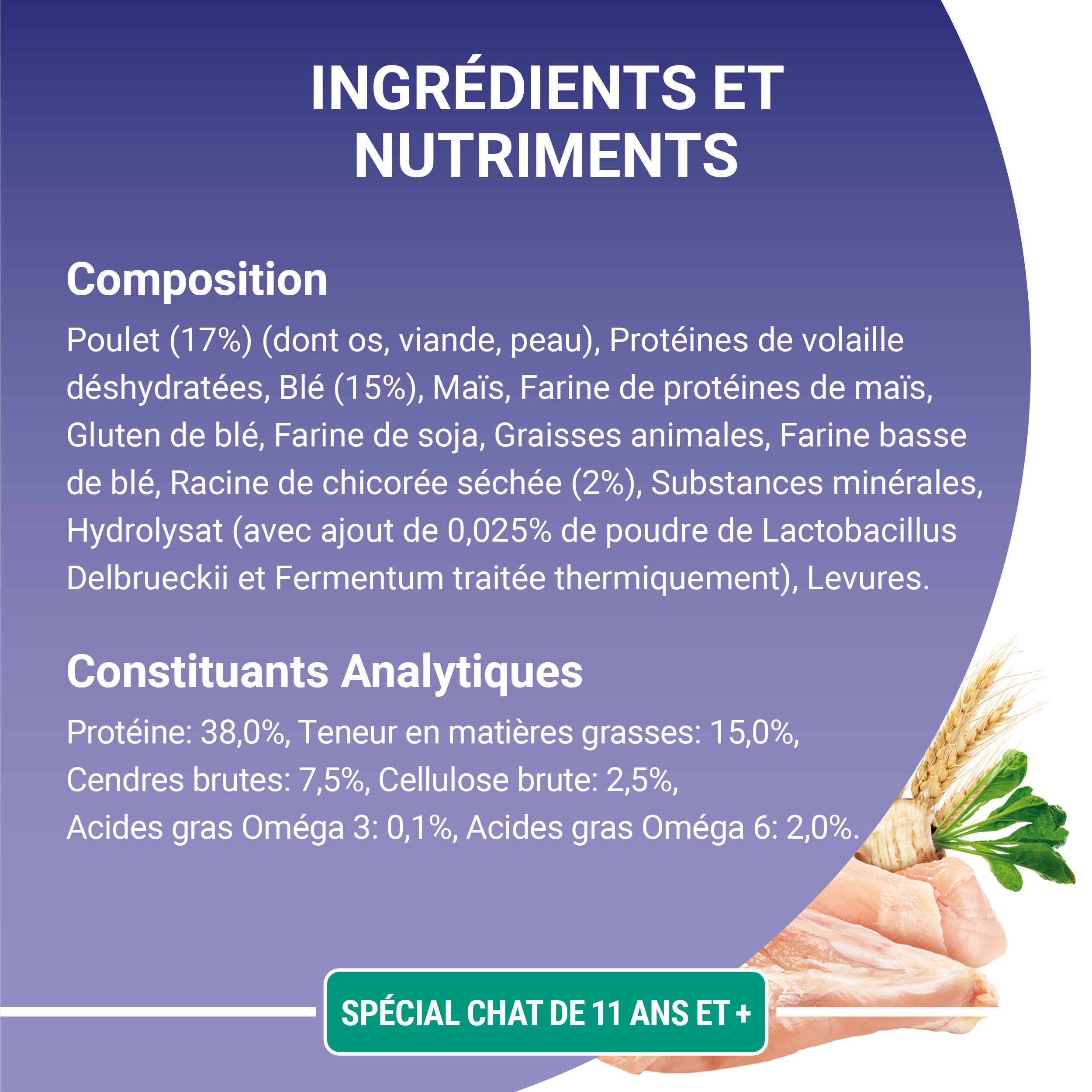 Purina One - Croquettes au Poulet et C&eacute;r&eacute;ales pour Chat Senior 11+ - 1,5Kg Image num&eacute;ro 8