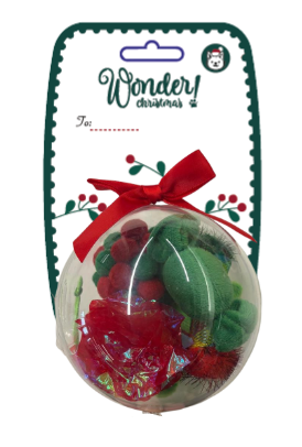 Wonder Christmas - Pack Jouet Boule de No&euml;l pour Chat - x1 Image num&eacute;ro 1