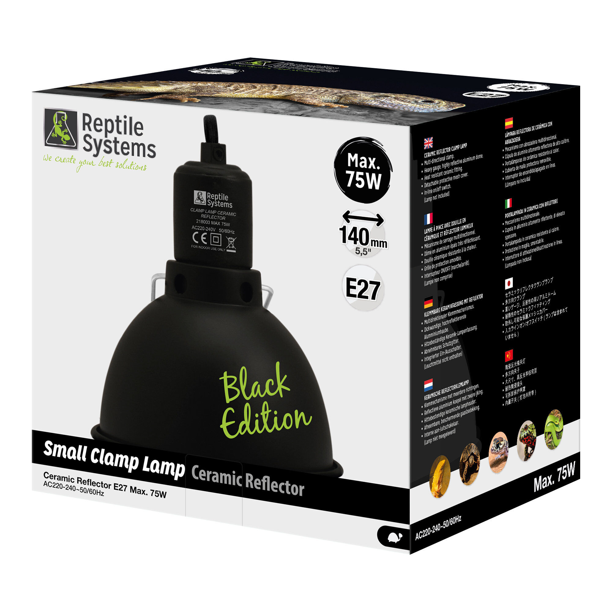 Reptile Systems - Clamp Lamp Black Edition Small - ⌀140mm Image num&eacute;ro 1