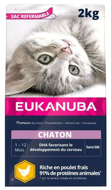 Eukanuba -  Croquettes Chaton Démarrage Sain Toutes Races Poulet 2kg