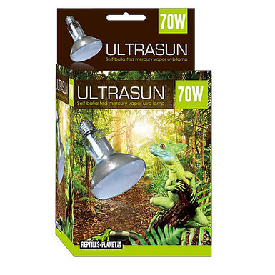Reptiles Planet - Ampoule Chauffante Ultrasun UV-B pour Reptiles - 70W