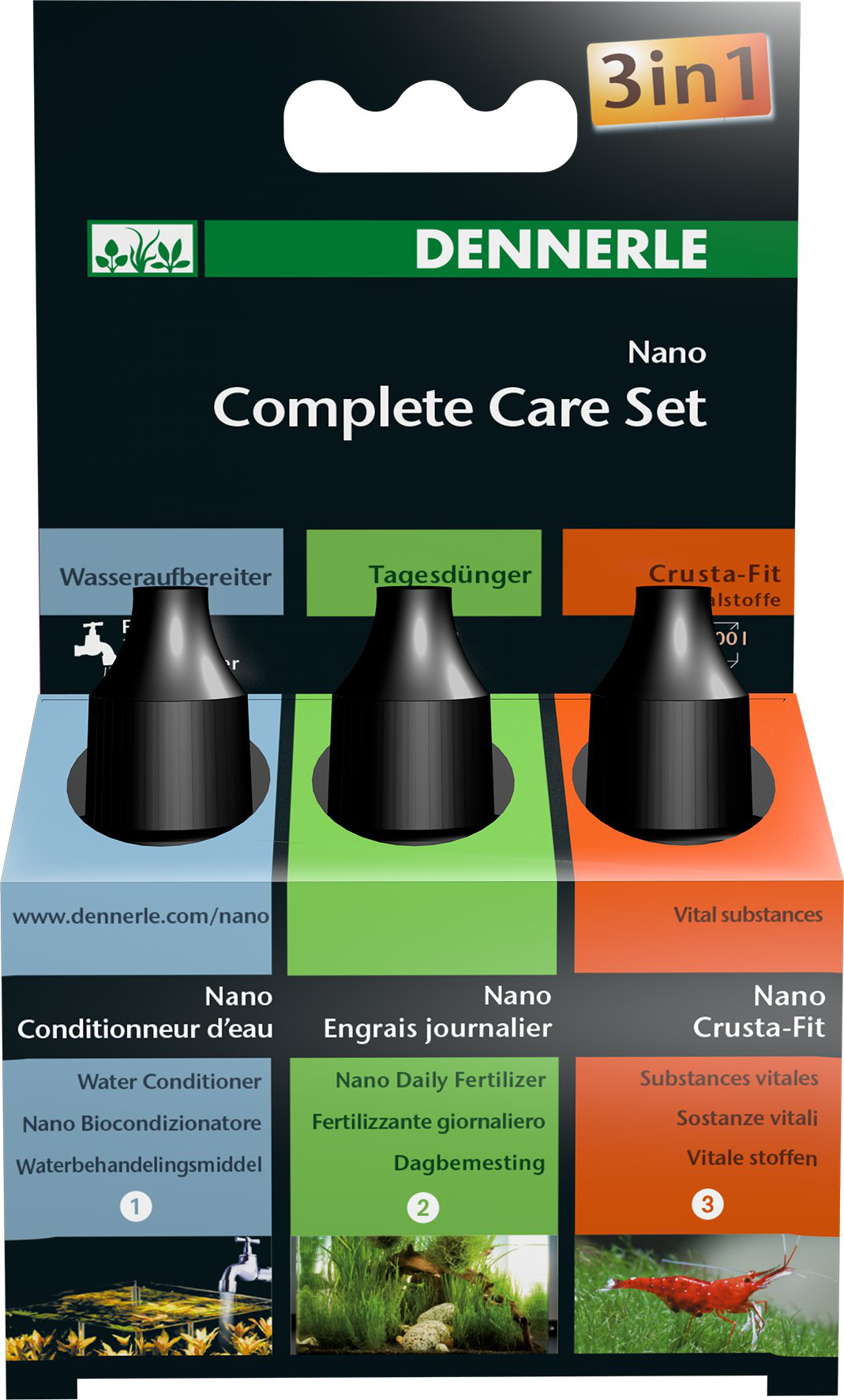 Dennerle - Nano set d'entretien Conditionneur d'eau Crusta-Fit Engrais pour Crevettes Image num&eacute;ro 1