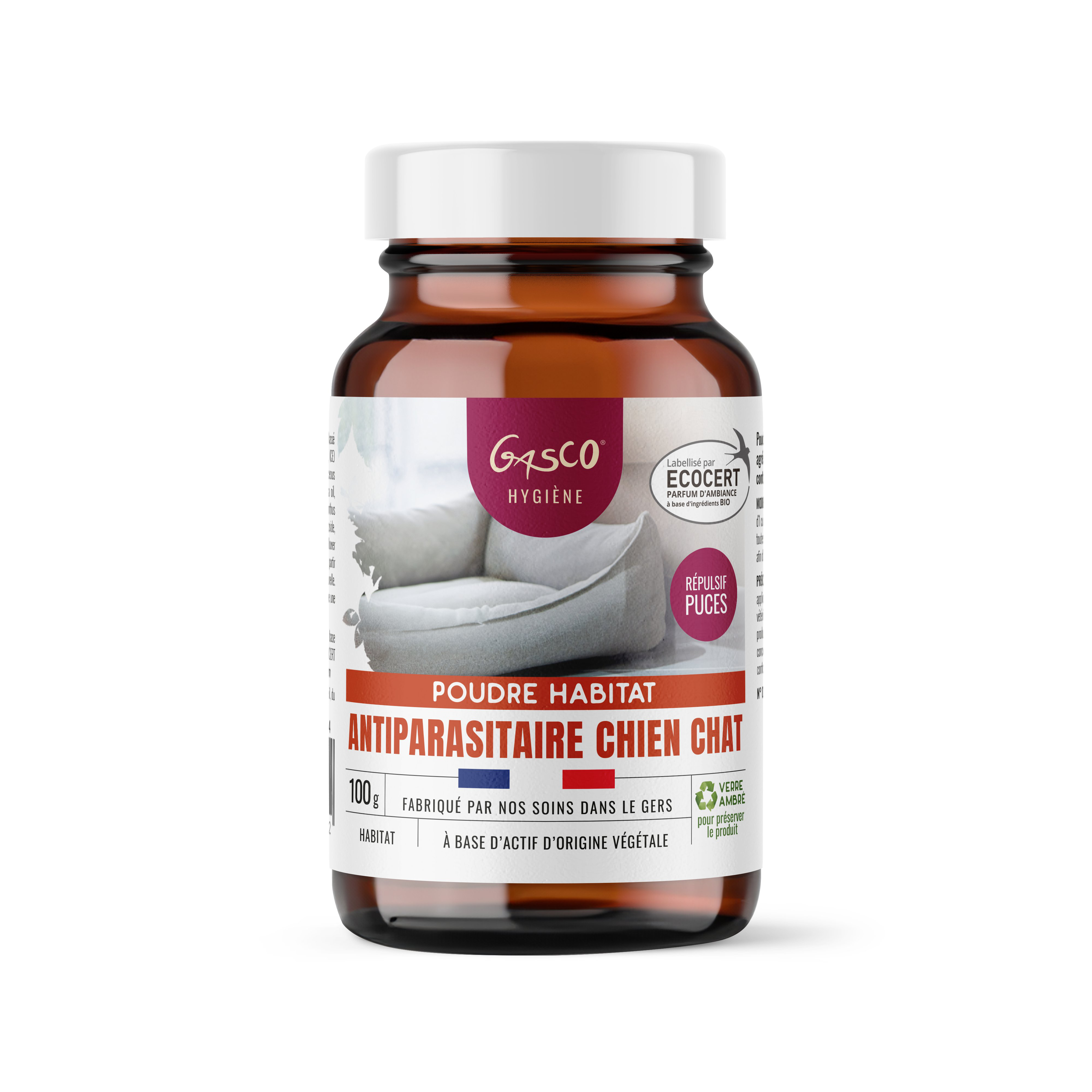 Gasco - Poudre Antiparasitaire Externe Habitat Chien et Chat - 100g Image num&eacute;ro 1