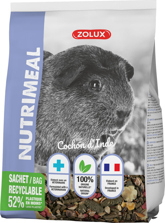 Zolux - Aliment Composé Nutrimeal pour Cochon d'Inde - 800g Image numéro 1 Zolux - Aliment Composé Nutrimeal pour Cochon d'Inde - 800g Image numéro 1