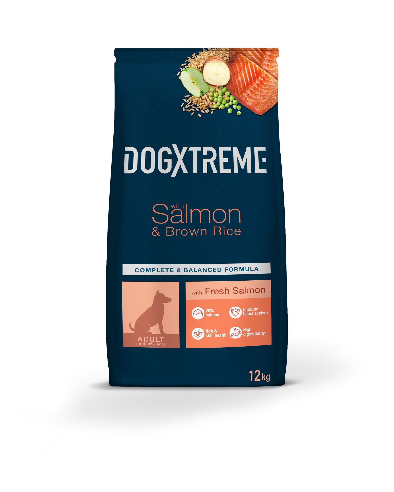 DogXtreme - Croquettes au Saumon Frais pour Chien de Toute Race - 12Kg Image num&eacute;ro 1