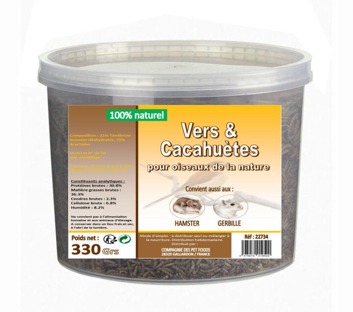 Lifland - Vers et Cacahu&egrave;tes pour Basse Cour - 135g Image num&eacute;ro 1