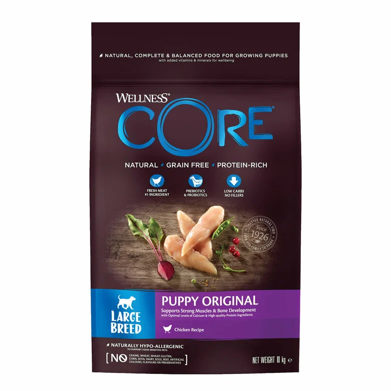 Wellness CORE - Croquettes Puppy Poulet pour Chiot Grande Race - 10Kg Image numéro 1 Wellness CORE - Croquettes Puppy Poulet pour Chiot Grande Race - 10Kg Image numéro 1