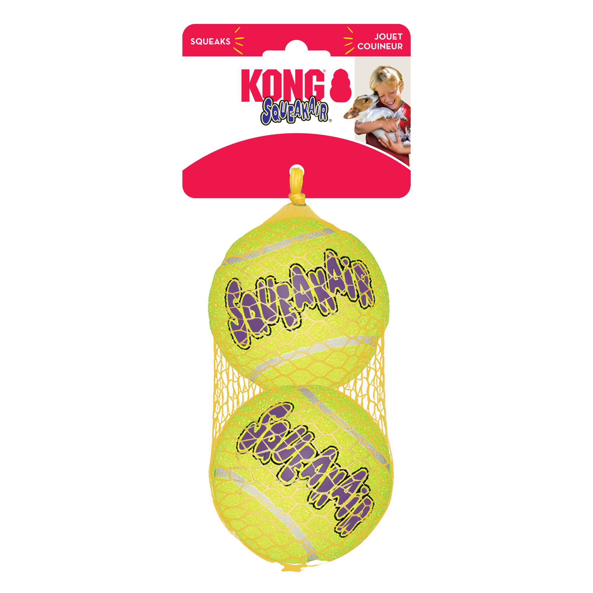 KONG - Jouet Balles SqueakAir Balls Lg - x2 Image num&eacute;ro 1