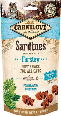 Carnilove - Friandises Semi-humide Sardines et Persil pour Chat - 50g