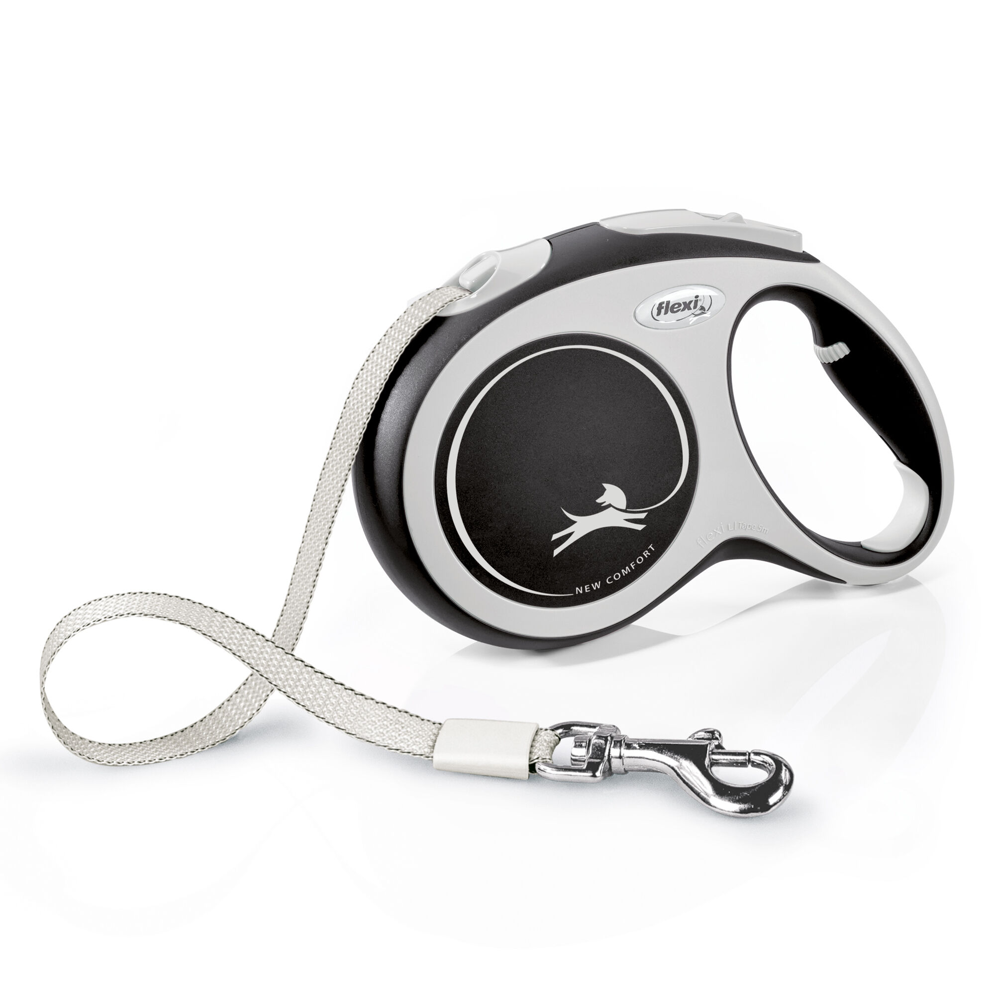 Flexi - Laisse &agrave; Enrouleur Comfort Sangle L pour Chiens - 5m / Noir Image num&eacute;ro 2