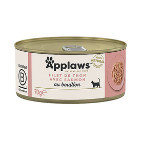 Applaws - Pâtée en Boîte au Thon et Saumon pour Chat - 70g