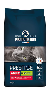 Pro-nutrition - Croquettes Prestige Adult Multi Volaille et Légumes pour Chats - 10Kg