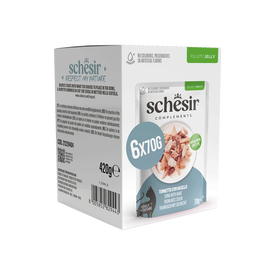 Schesir - Sachets Humides Thon avec Colin en Gel&eacute;e pour Chats - 6x70g