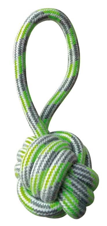 Croci - Jouet Boule en Corde avec Poignée Vert pour Chiens - 20cm Image numéro 1 Croci - Jouet Boule en Corde avec Poignée Vert pour Chiens - 20cm Image numéro 1