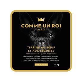 Comme Un Roi - Terrine au Boeuf et aux Légumes pour Chien - 150g