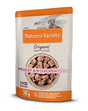 Nature's Variety - Pâtée Original au Bœuf et Poulet pour Chat - 70g